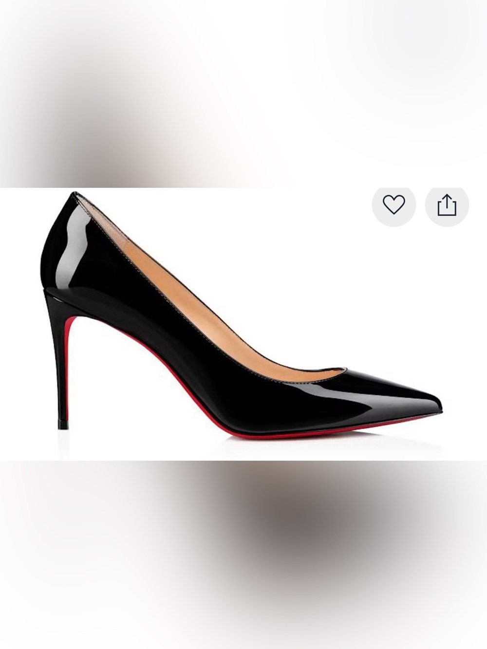 Christian Louboutin black patent sporty Kate 85